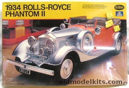 Testors 1/24 1934 Rolls-Royce Phantom II Cabriolet - Bagged, 833 plastic model kit